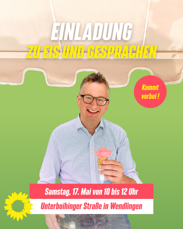 🍦 Einladung: Eis & Politik mit Andreas Schwarz MdL 🍦